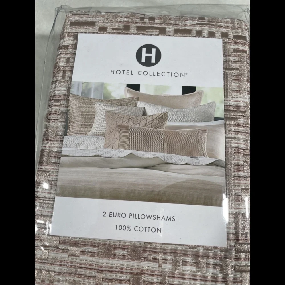 NIB $185 Hotel Collection Woodrose‎ (2) European Sham in Rose Pink